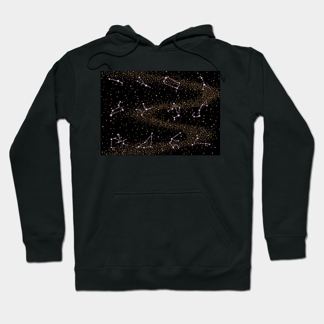 Zodiac Horoscope Star Signs Night Sky Hoodie by Sierraillustration